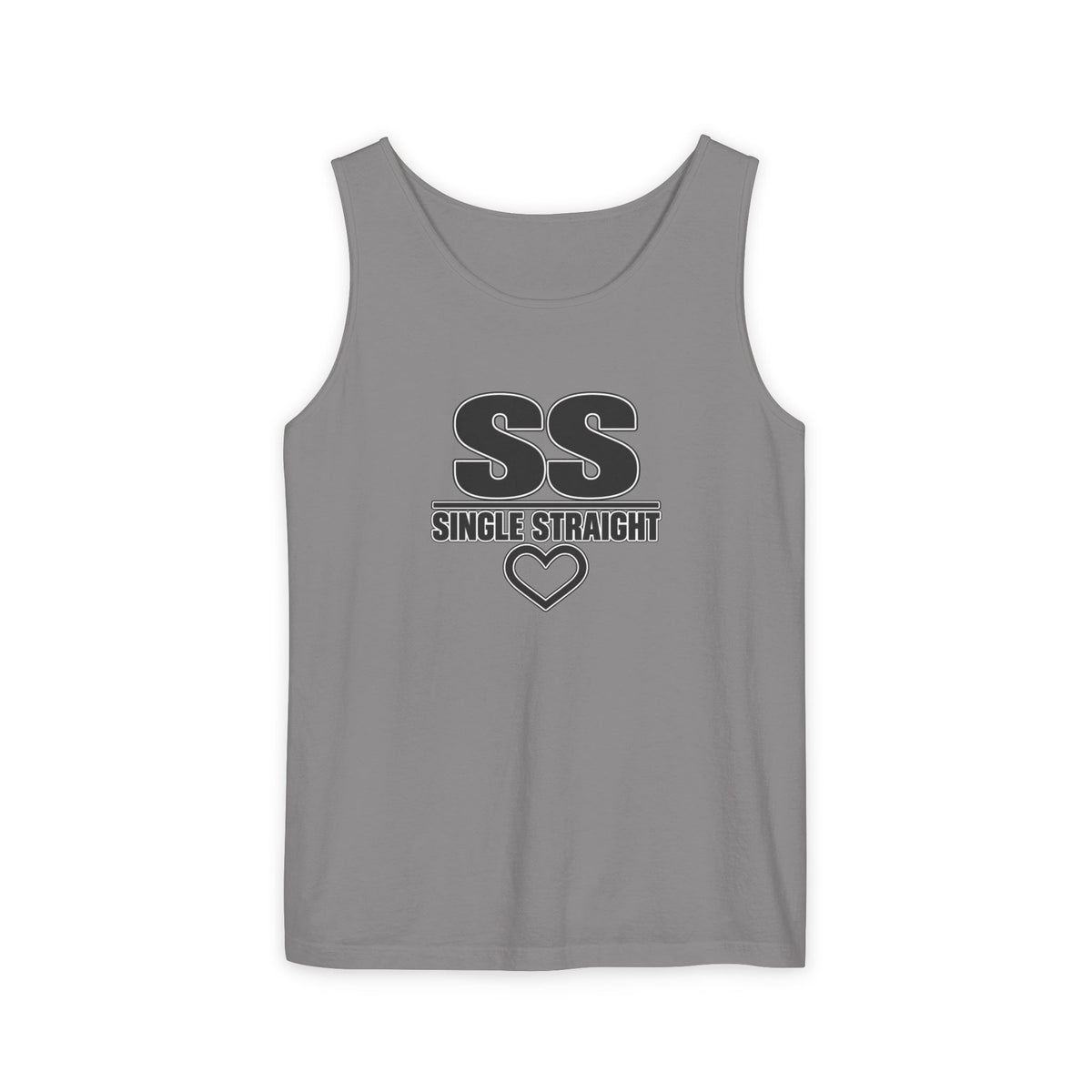 Single Straight Tank Top — 'SS' Graphic Casual Muscle Tee