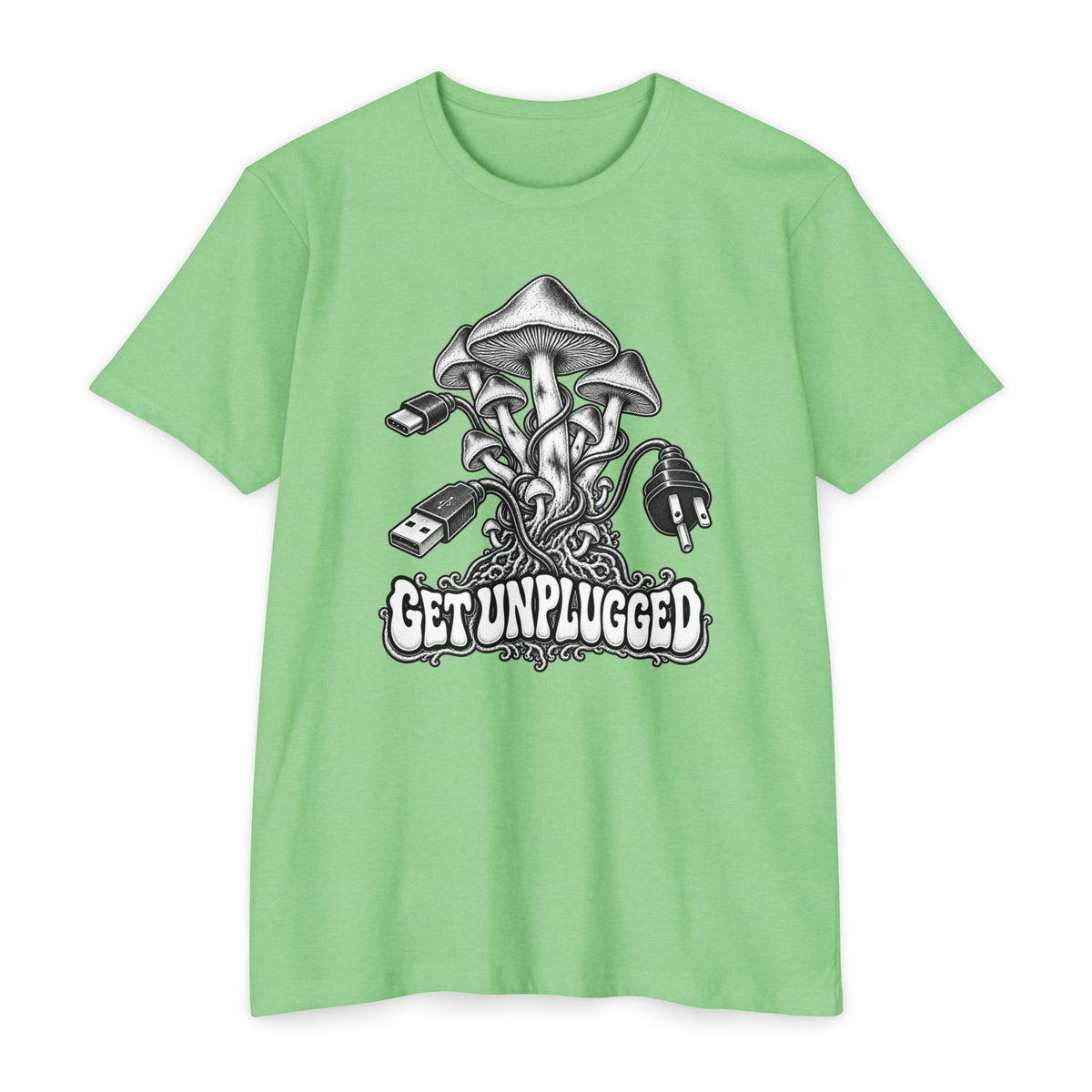 Get Unplugged Mushroom T‑Shirt