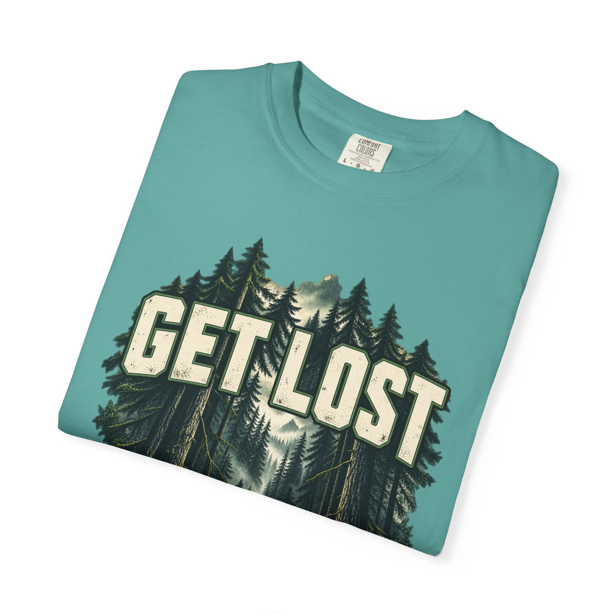 Get Lost Adventure T-Shirt — Forest Waterfall Graphic Tee