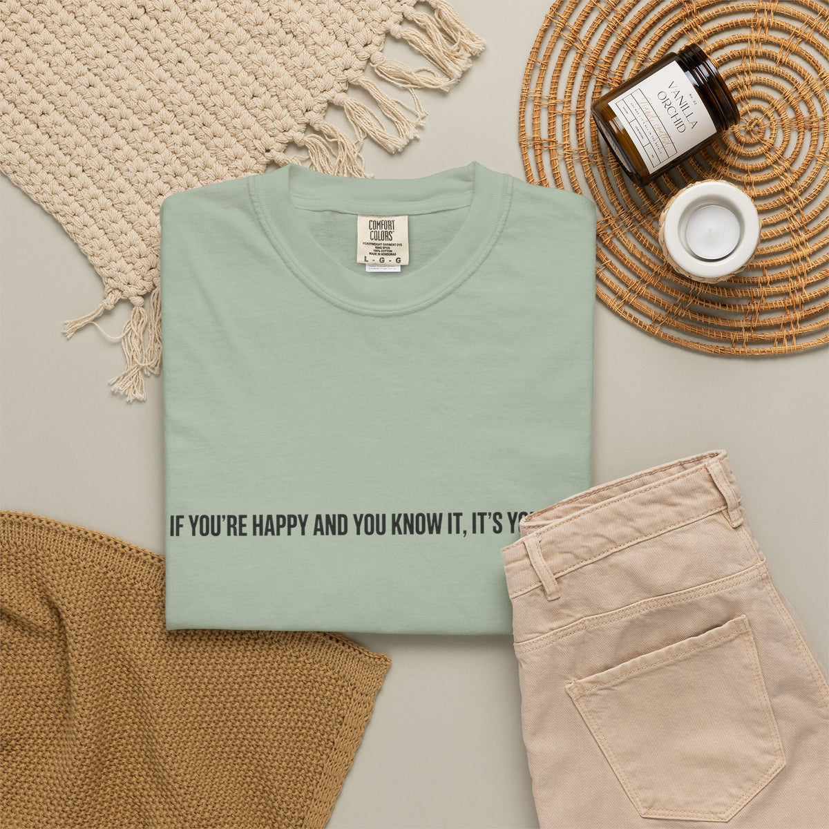 T-Shirt — "If You're Happy and You Know It, It's Your Meds" Minimalist Graphic Tee