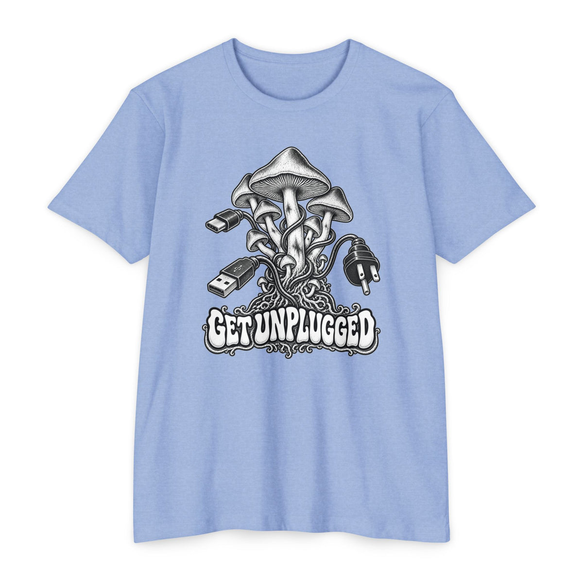 Get Unplugged Mushroom T‑Shirt