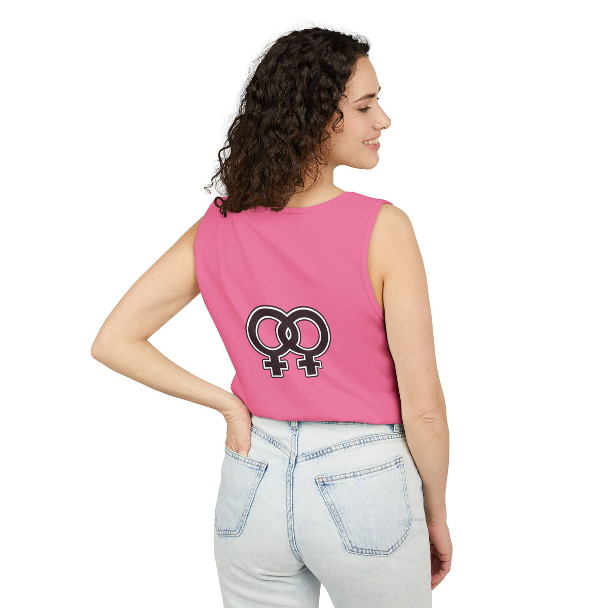 Single Lesbian Tank Top — SL Graphic Pride Tank