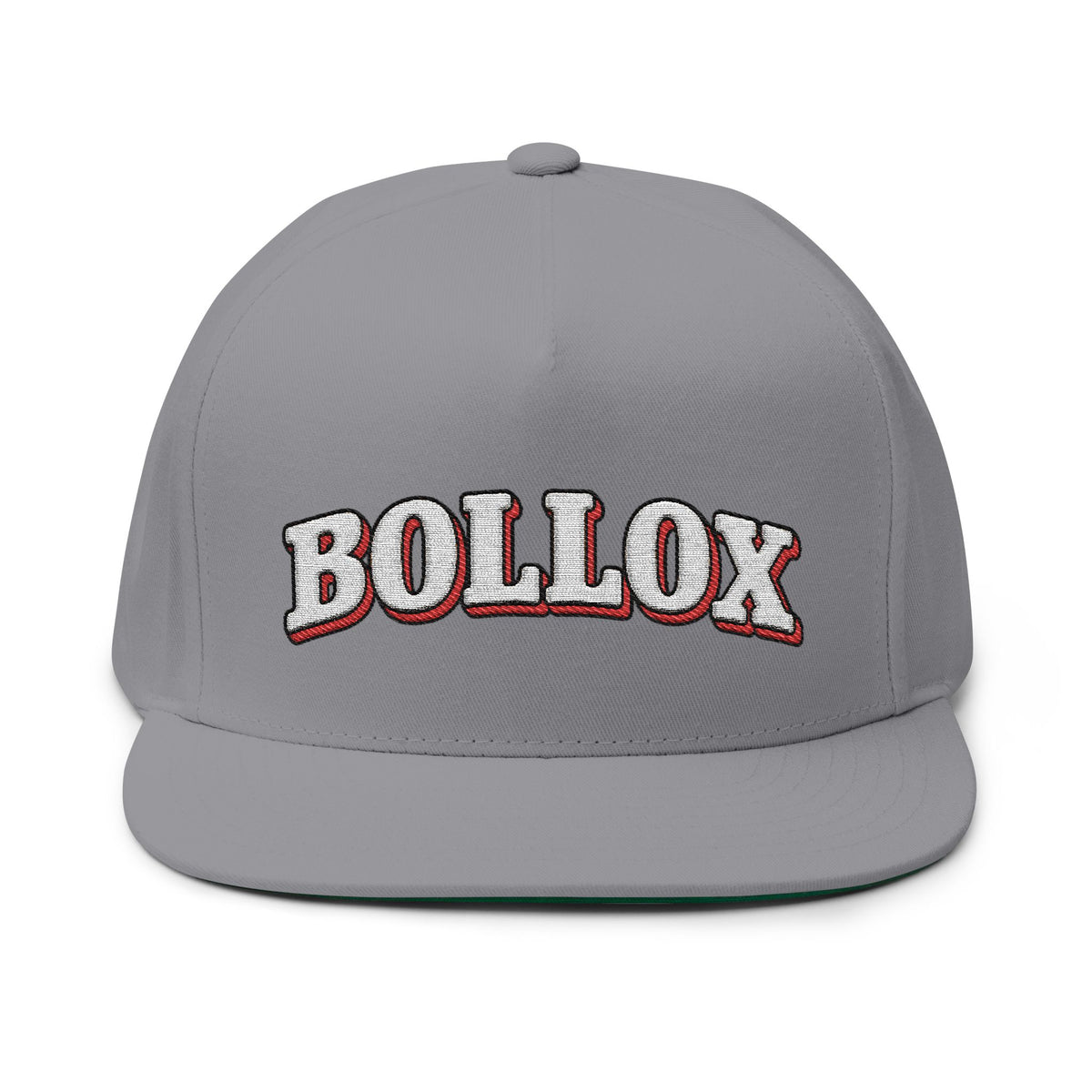 Bollox Embroidered Flat Bill Cap