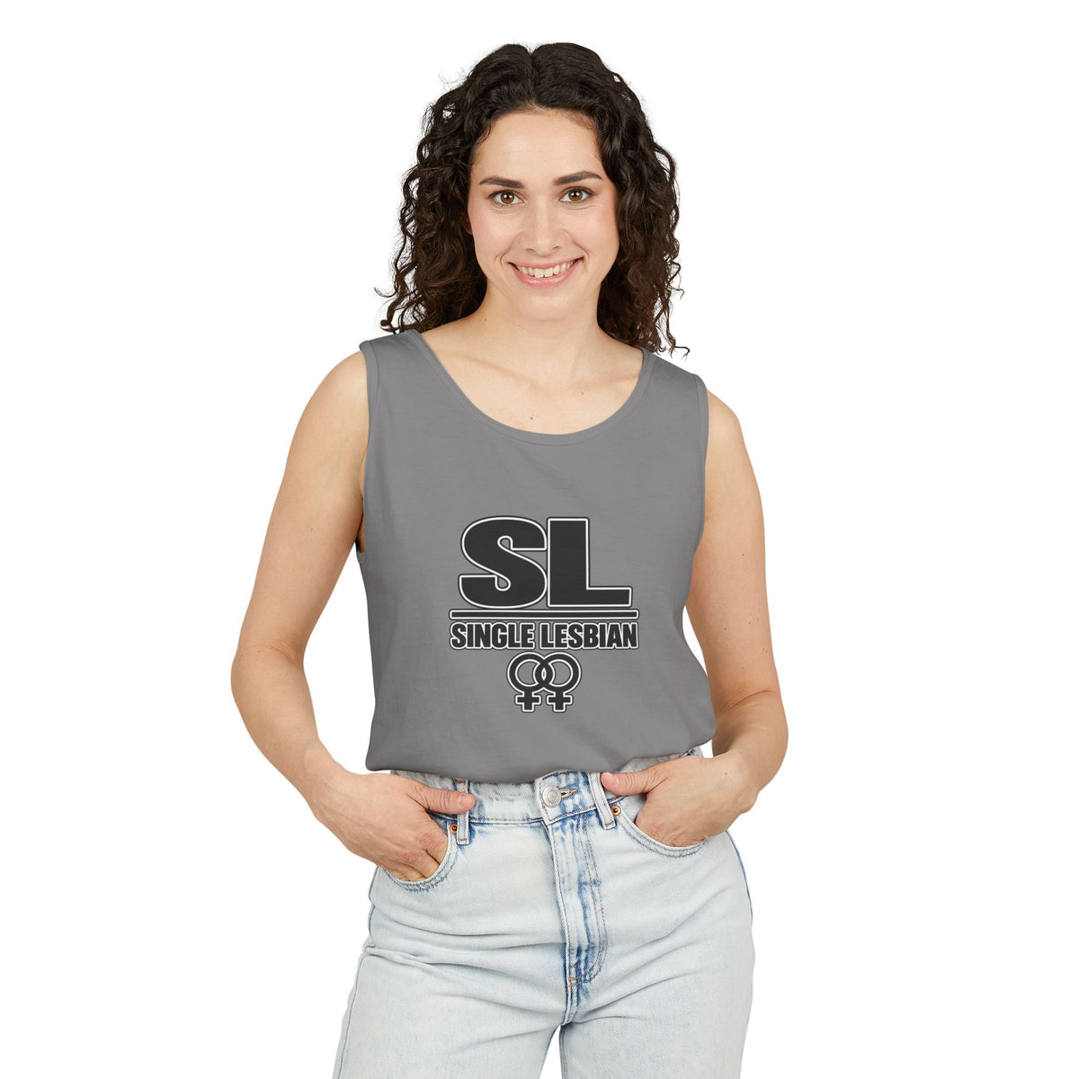 Single Lesbian Tank Top — SL Graphic Pride Tank