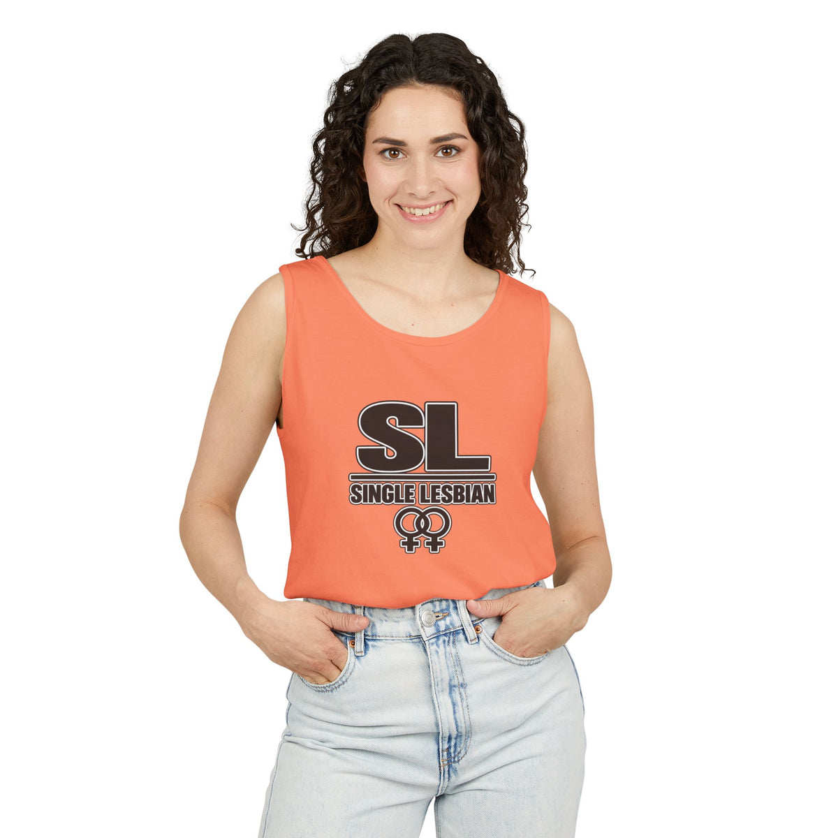 Single Lesbian Tank Top — SL Graphic Pride Tank