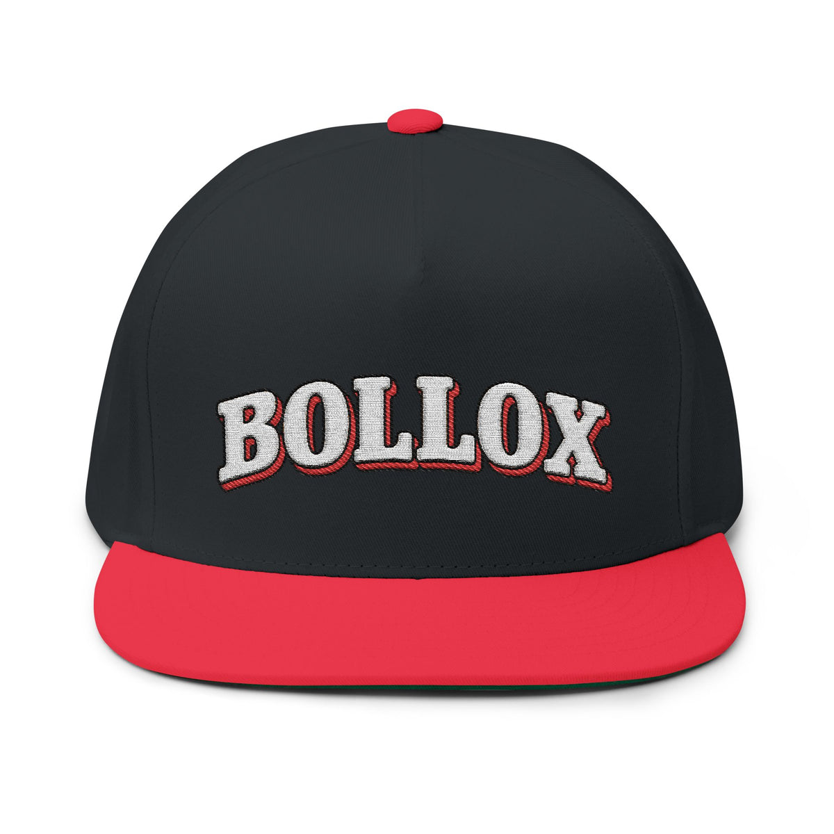 Bollox Embroidered Flat Bill Cap