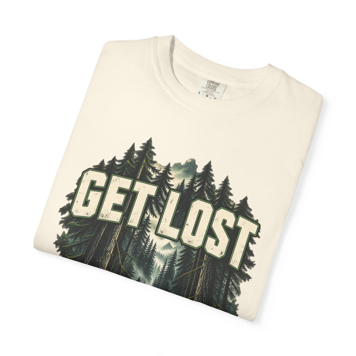 Get Lost Adventure T-Shirt — Forest Waterfall Graphic Tee