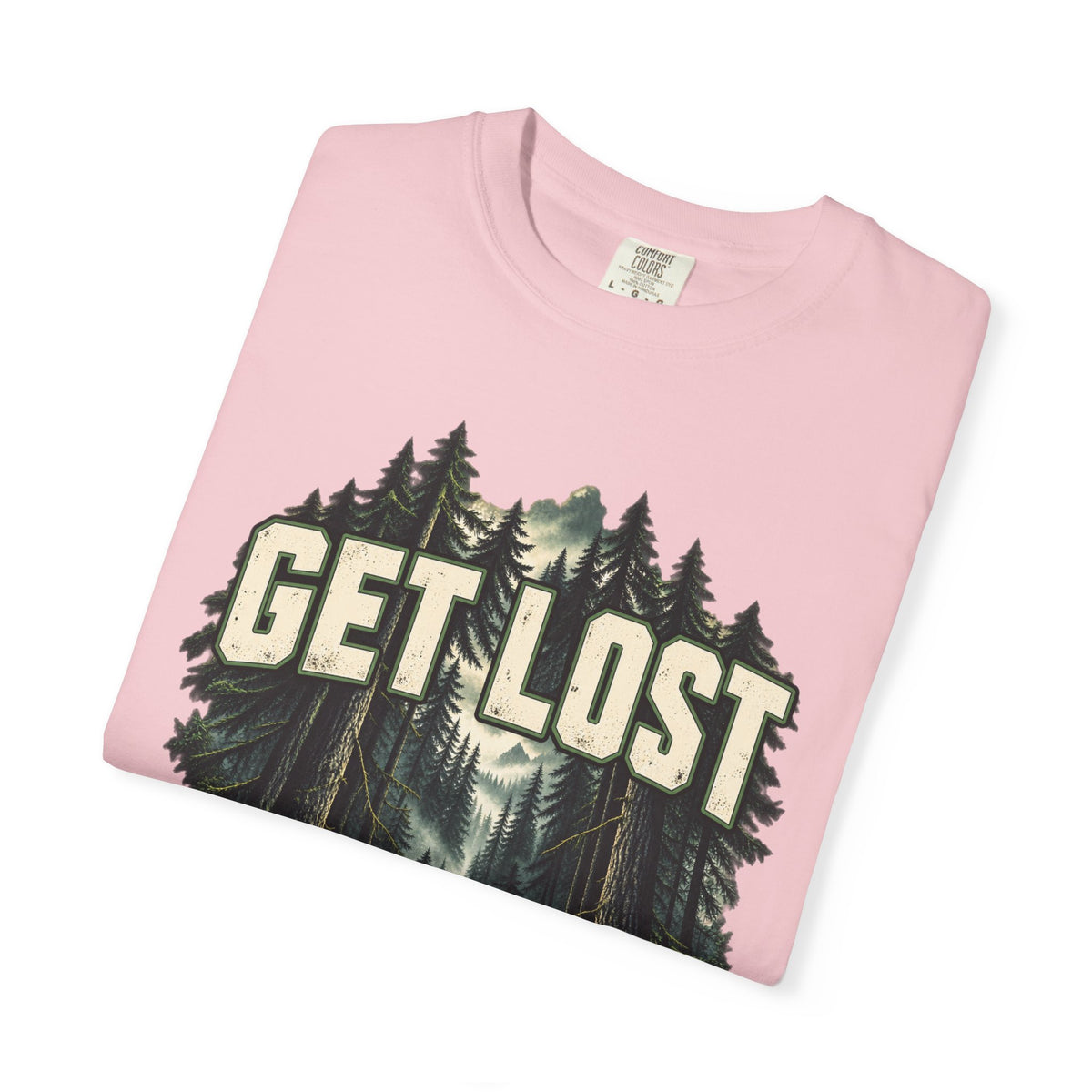 Get Lost Adventure T-Shirt — Forest Waterfall Graphic Tee