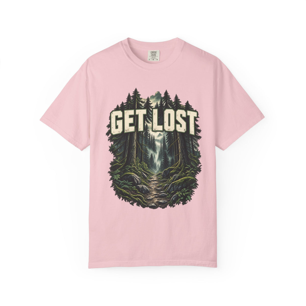 Get Lost Adventure T-Shirt — Forest Waterfall Graphic Tee