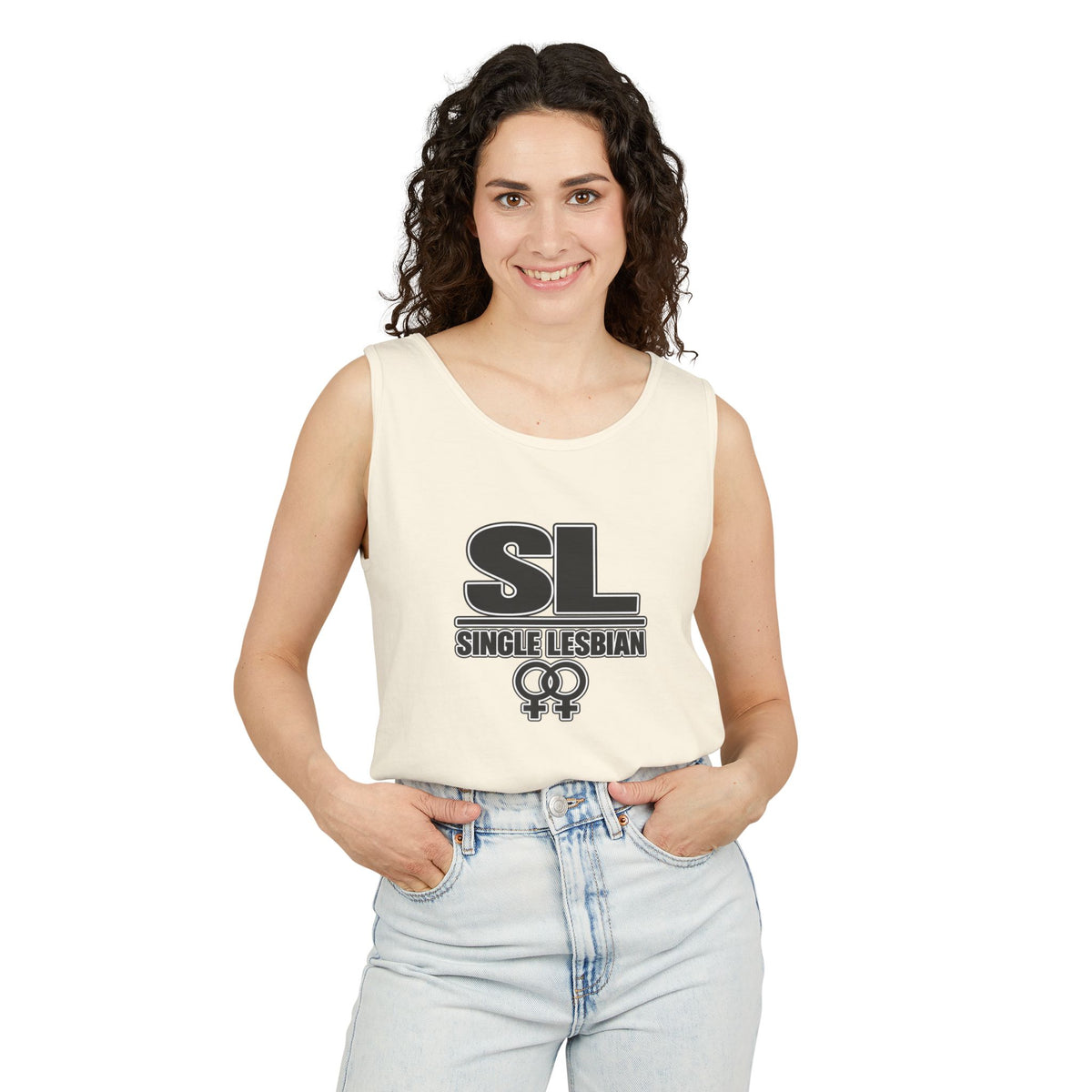 Single Lesbian Tank Top — SL Graphic Pride Tank