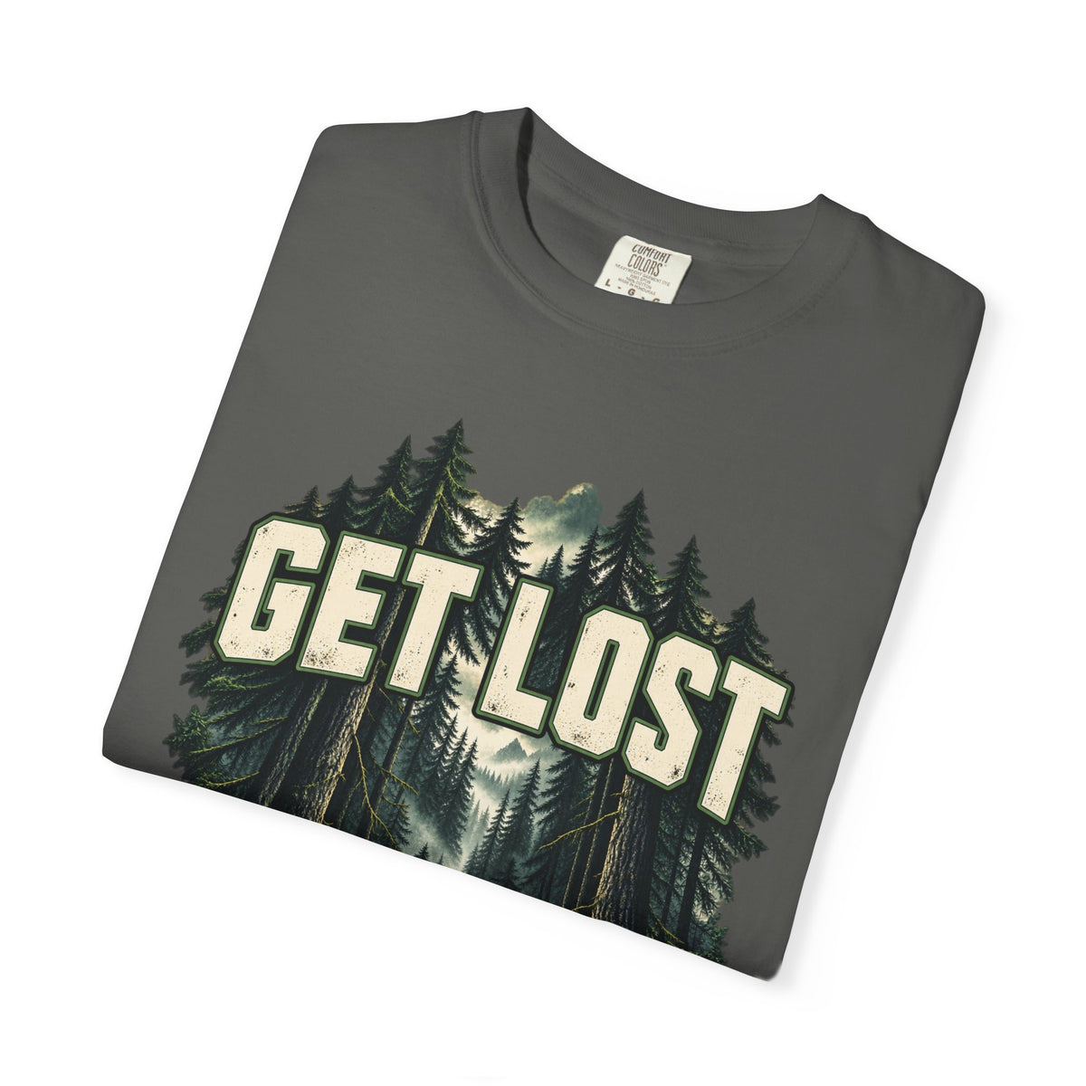 Get Lost Adventure T-Shirt — Forest Waterfall Graphic Tee