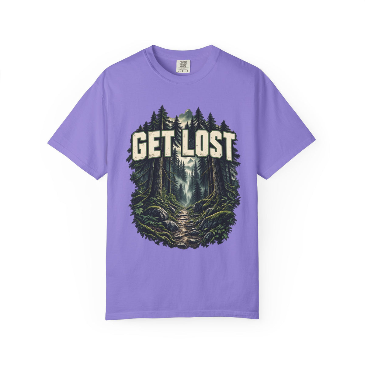 Get Lost Adventure T-Shirt — Forest Waterfall Graphic Tee