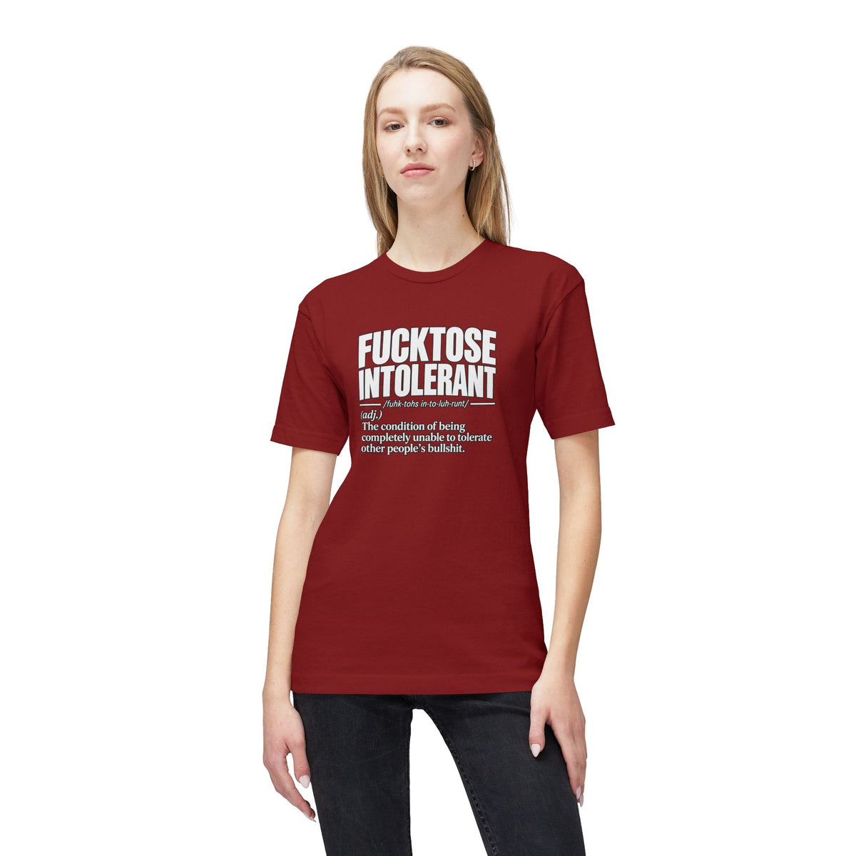 Fucktose Intolerant T-Shirt — Funny Medical Definition Tee for bullshit Awareness