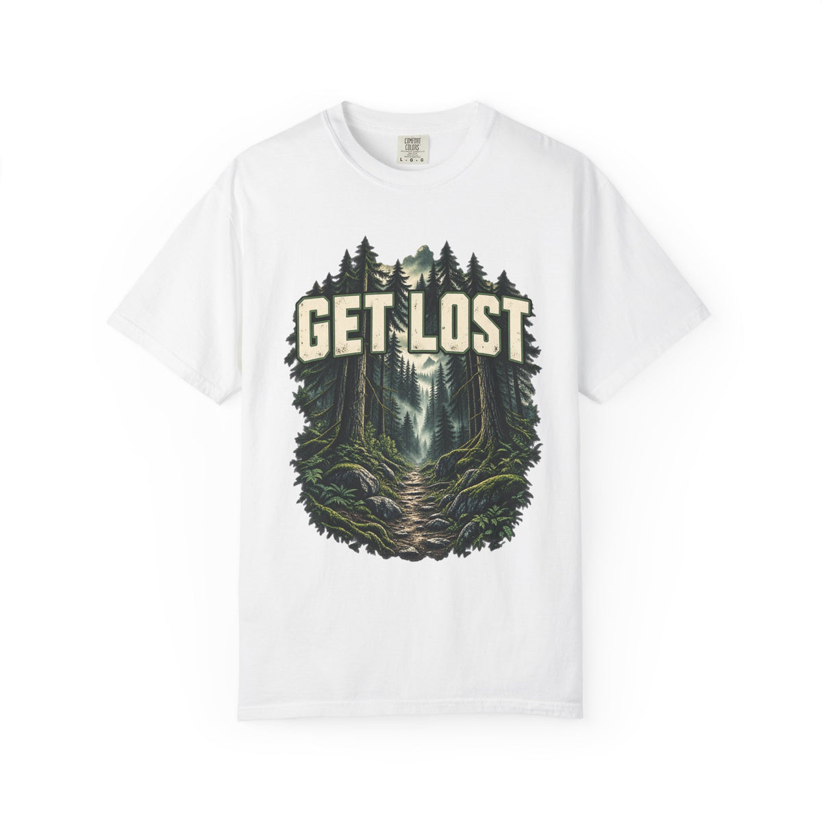 Get Lost Adventure T-Shirt — Forest Waterfall Graphic Tee
