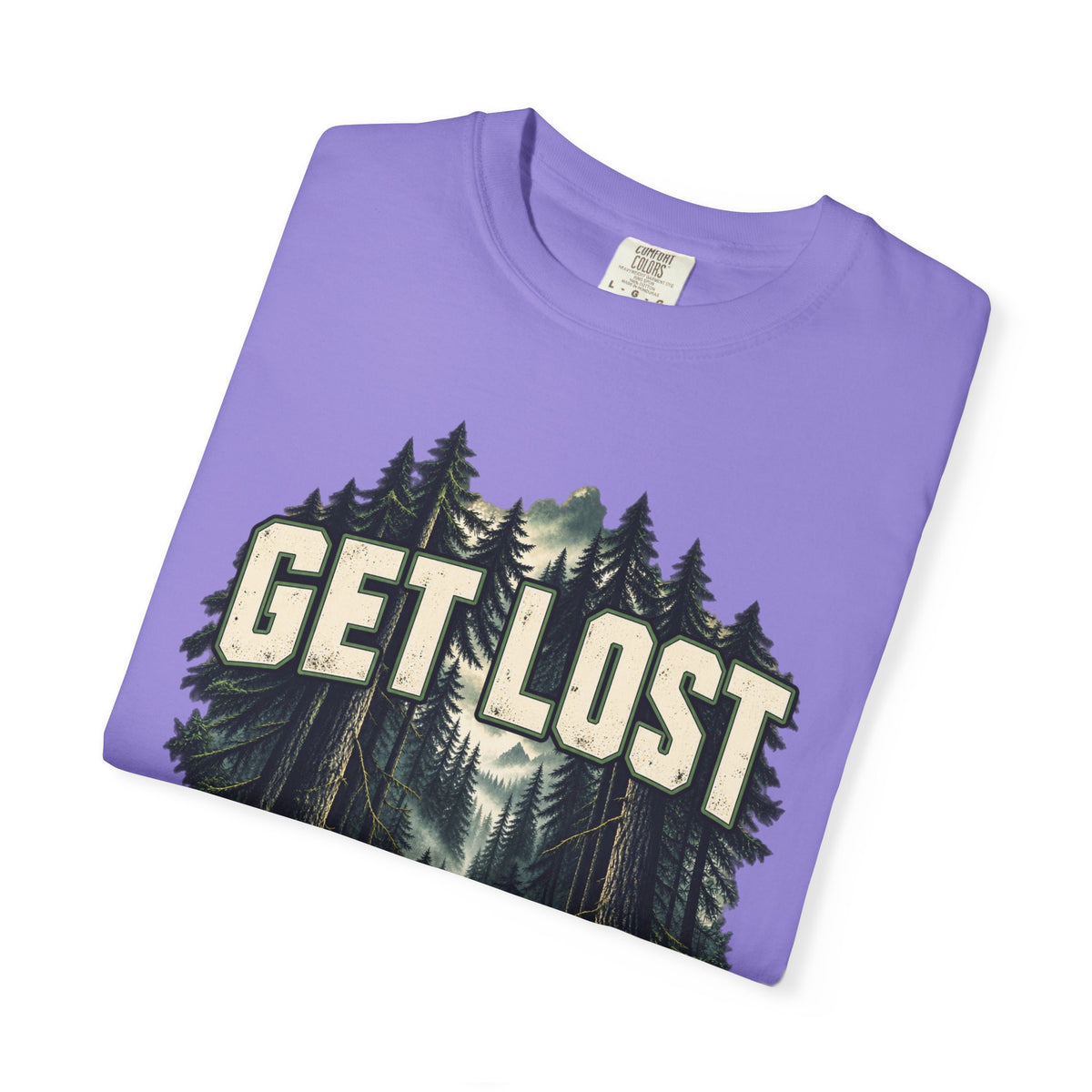 Get Lost Adventure T-Shirt — Forest Waterfall Graphic Tee