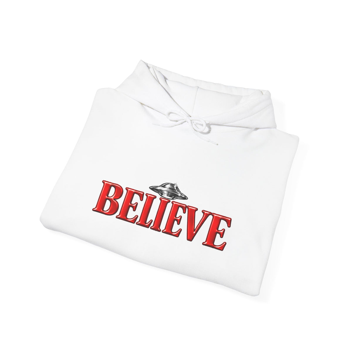 Believe UFO Hoodie — Bigfoot & Alien Retro Graphic Hooded Sweatshirt