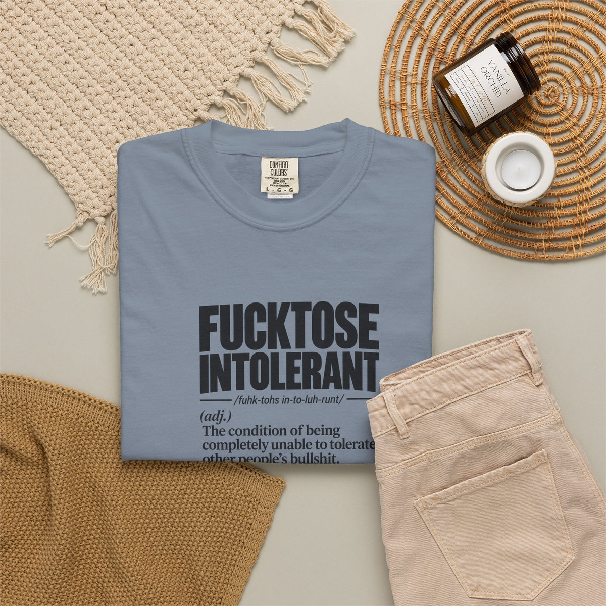 Graphic T-Shirt — “FUCKTOSE INTOLERANT” Definition Tee