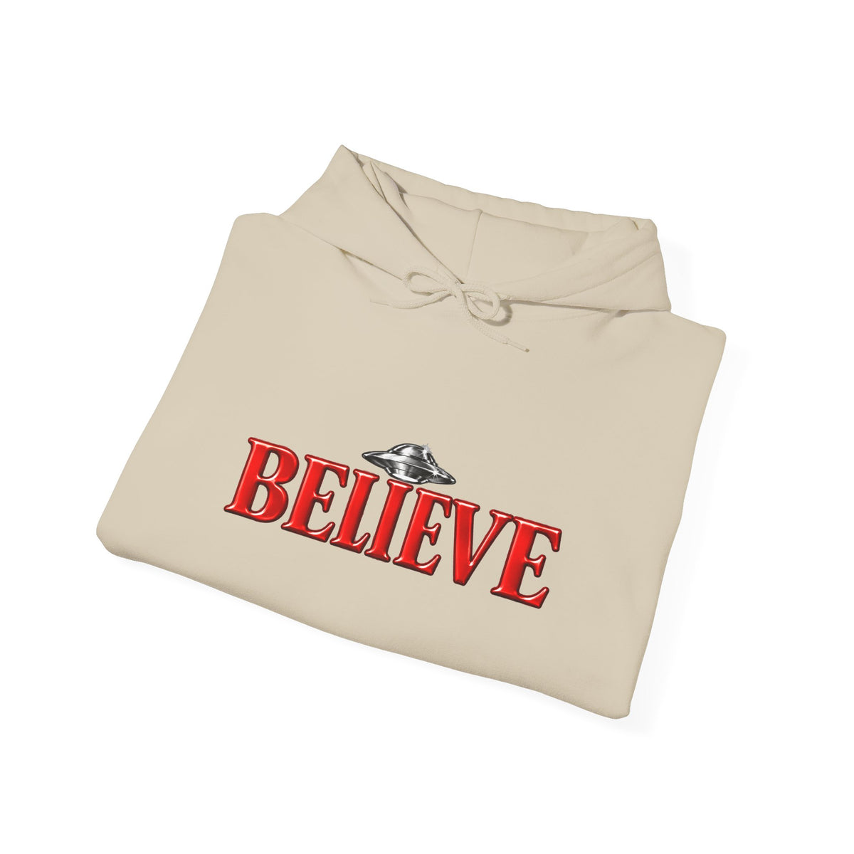 Believe UFO Hoodie — Bigfoot & Alien Retro Graphic Hooded Sweatshirt