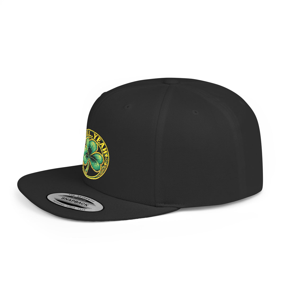 Irish Shamrock Flat Bill Snapback Hat