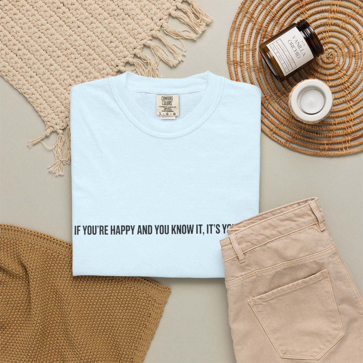 T-Shirt — "If You're Happy and You Know It, It's Your Meds" Minimalist Graphic Tee