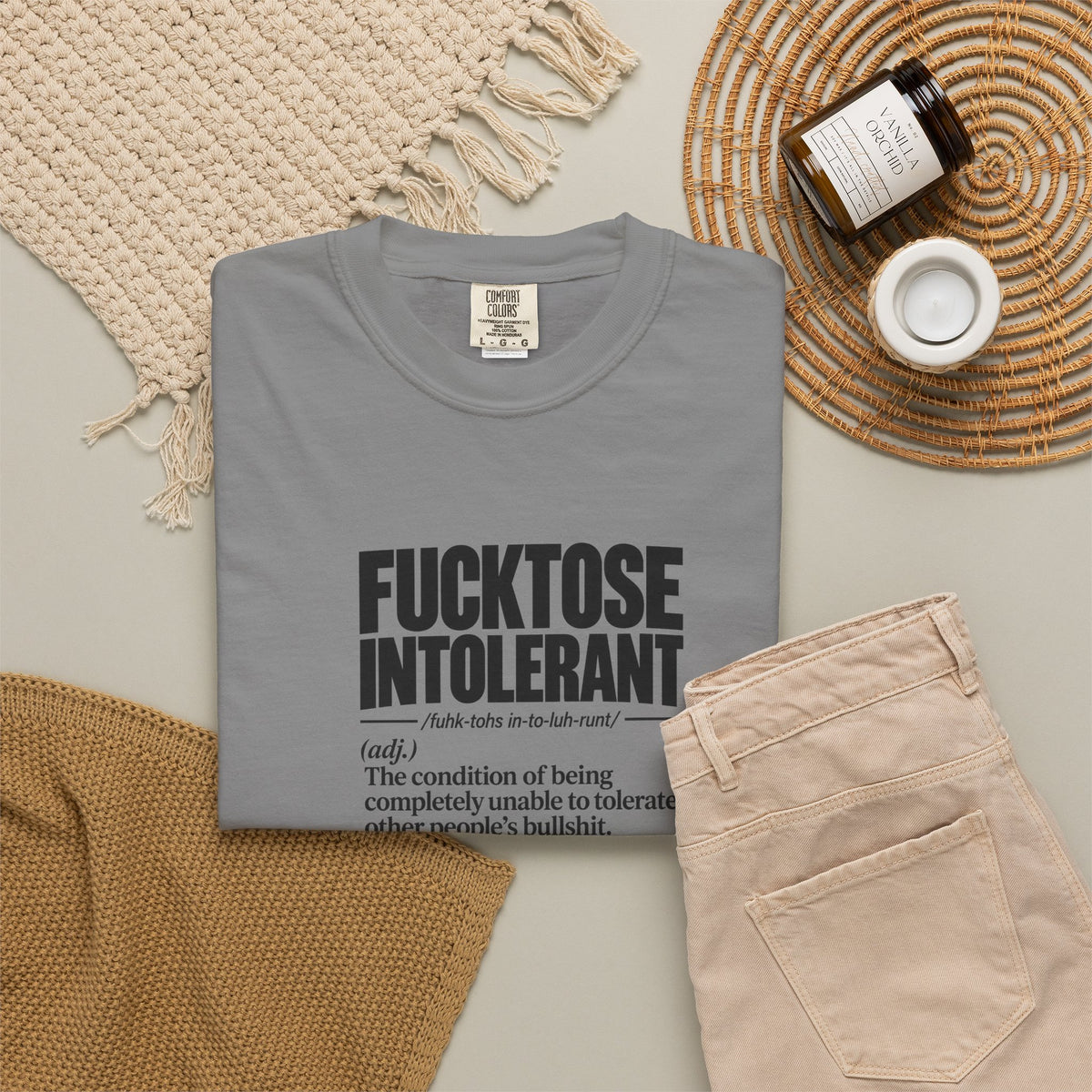 Graphic T-Shirt — “FUCKTOSE INTOLERANT” Definition Tee