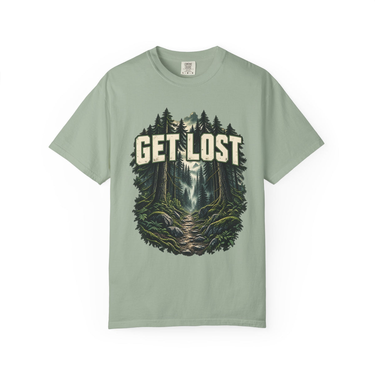 Get Lost Adventure T-Shirt — Forest Waterfall Graphic Tee