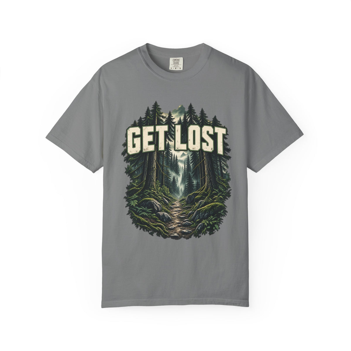 Get Lost Adventure T-Shirt — Forest Waterfall Graphic Tee