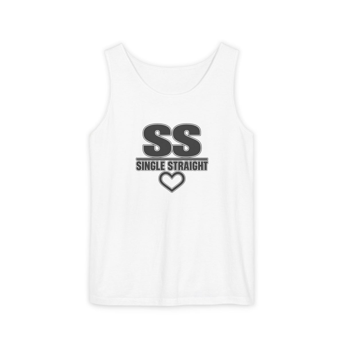 Single Straight Tank Top — 'SS' Graphic Casual Muscle Tee