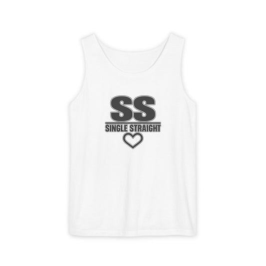 Single Straight Tank Top — 'SS' Graphic Casual Muscle Tee