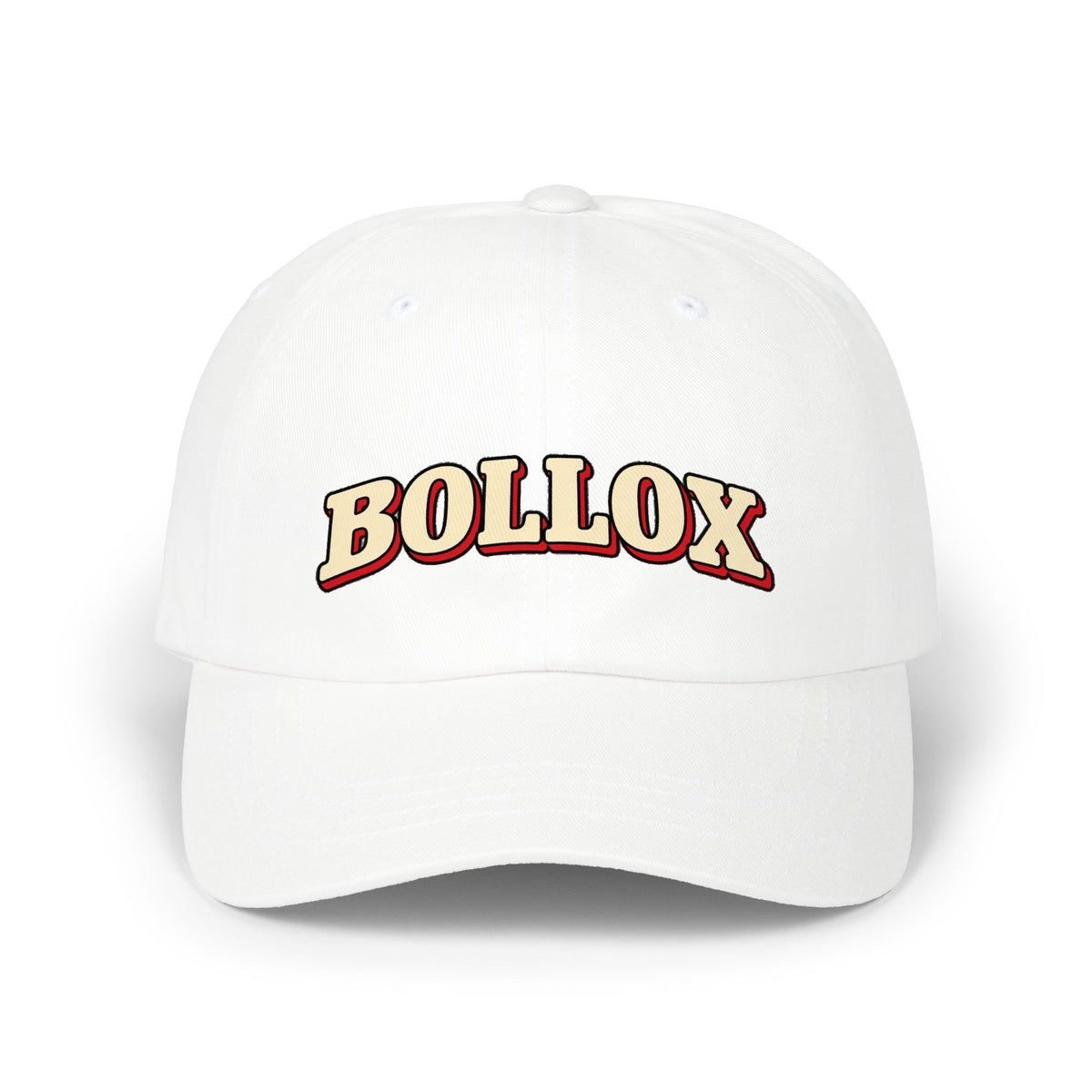Bollox Dad Cap – Retro Embroidered Script Baseball Hat