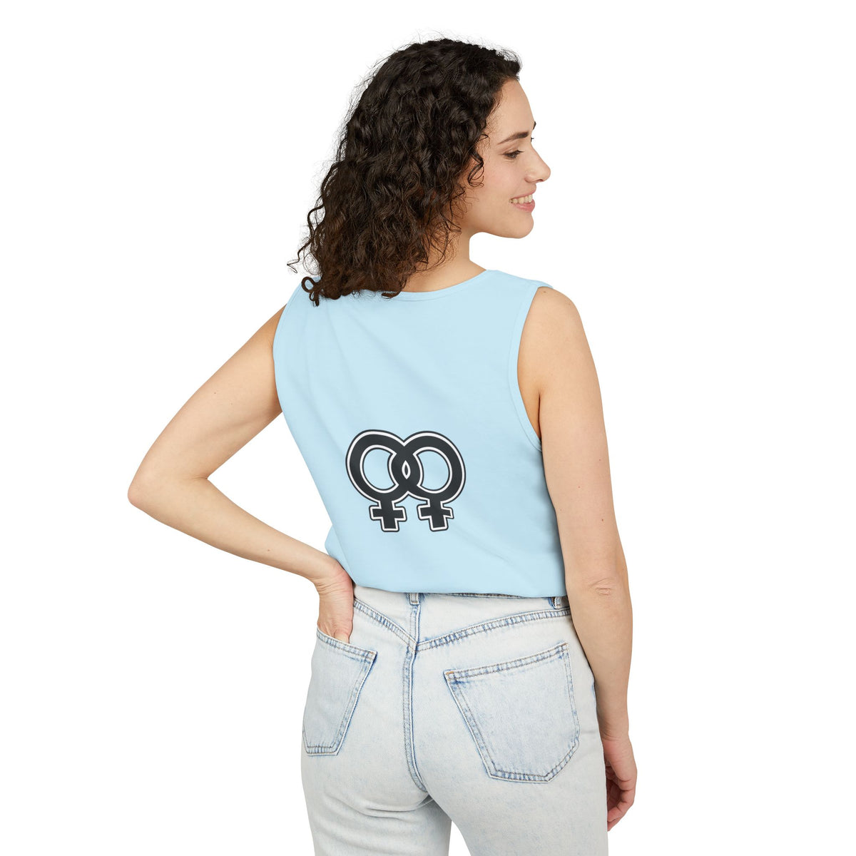 Single Lesbian Tank Top — SL Graphic Pride Tank