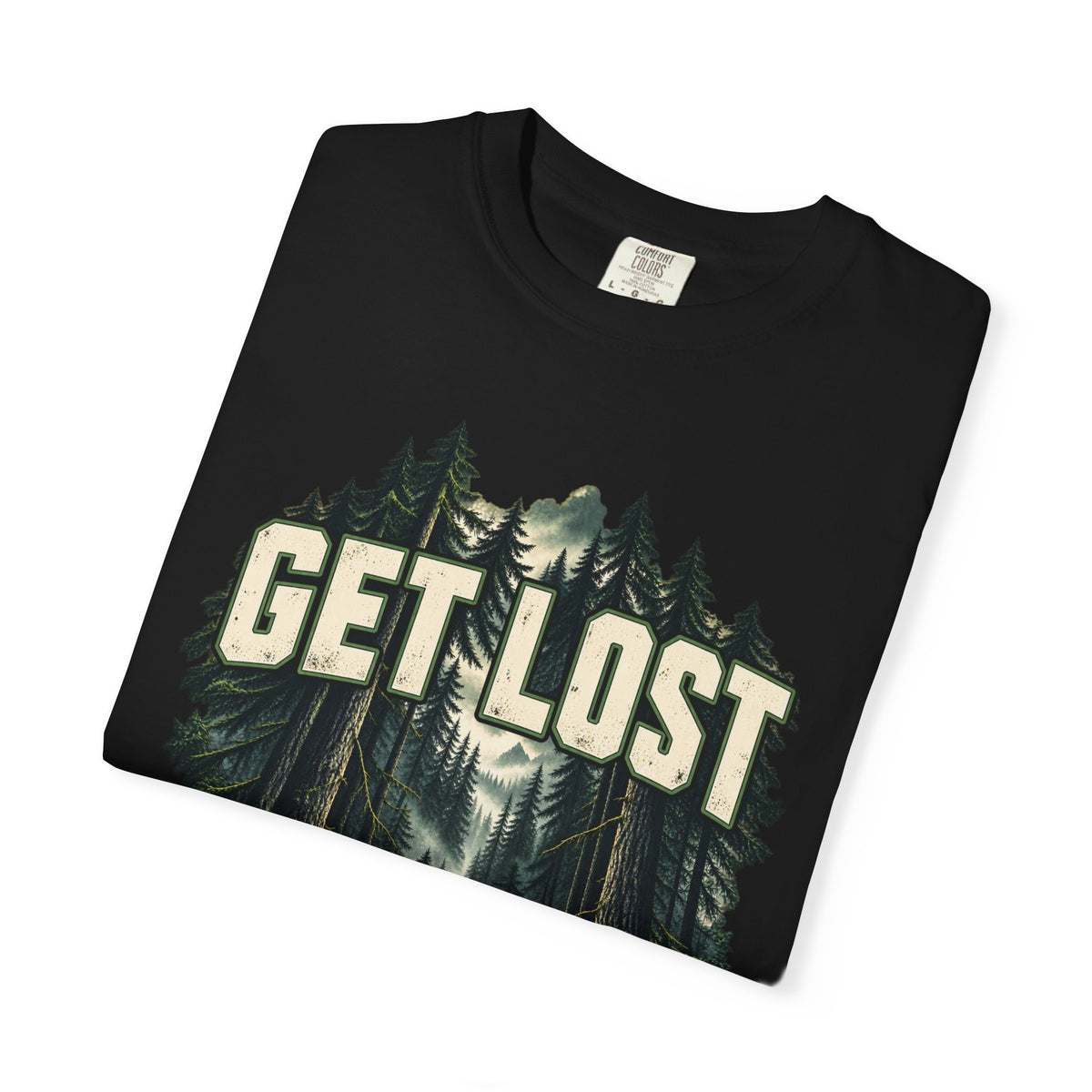 Get Lost Adventure T-Shirt — Forest Waterfall Graphic Tee