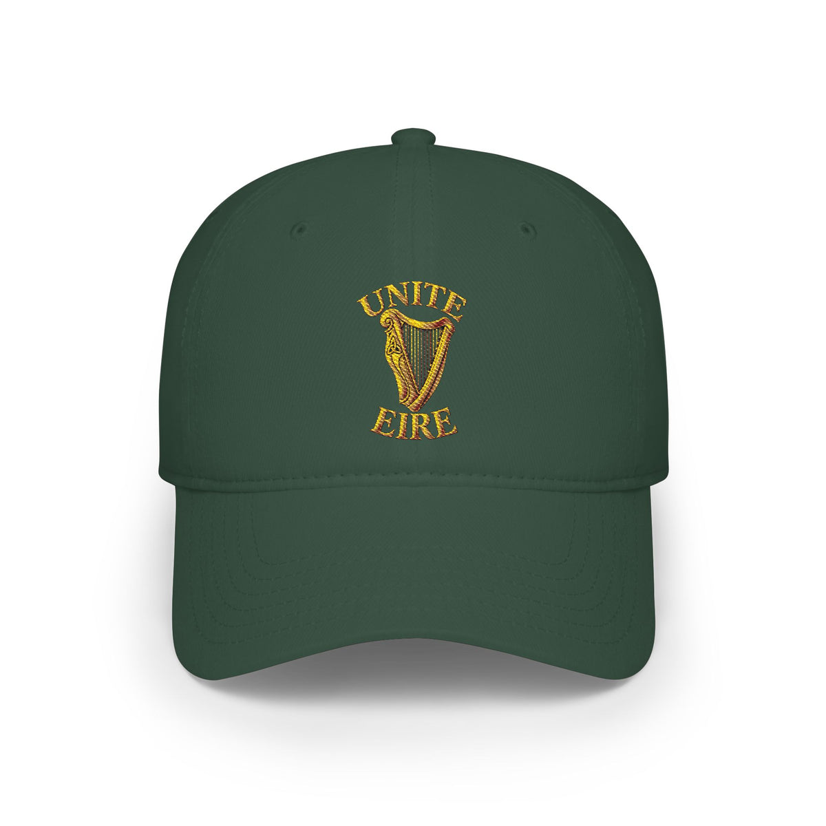 Embroidered 'Unite Eire' Harp Logo Low Profile Baseball Cap