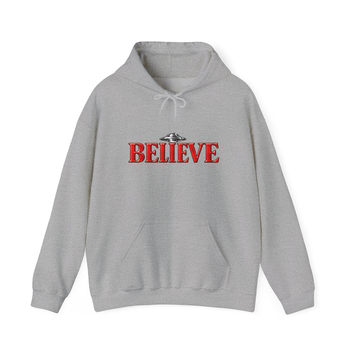 Believe UFO Hoodie — Bigfoot & Alien Retro Graphic Hooded Sweatshirt
