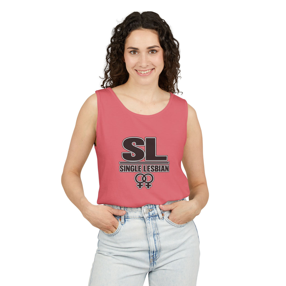 Single Lesbian Tank Top — SL Graphic Pride Tank