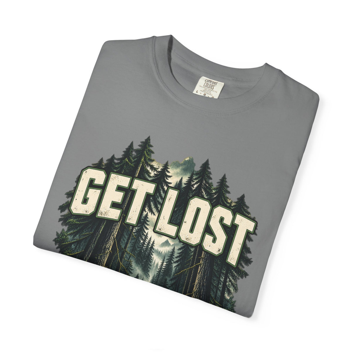 Get Lost Adventure T-Shirt — Forest Waterfall Graphic Tee