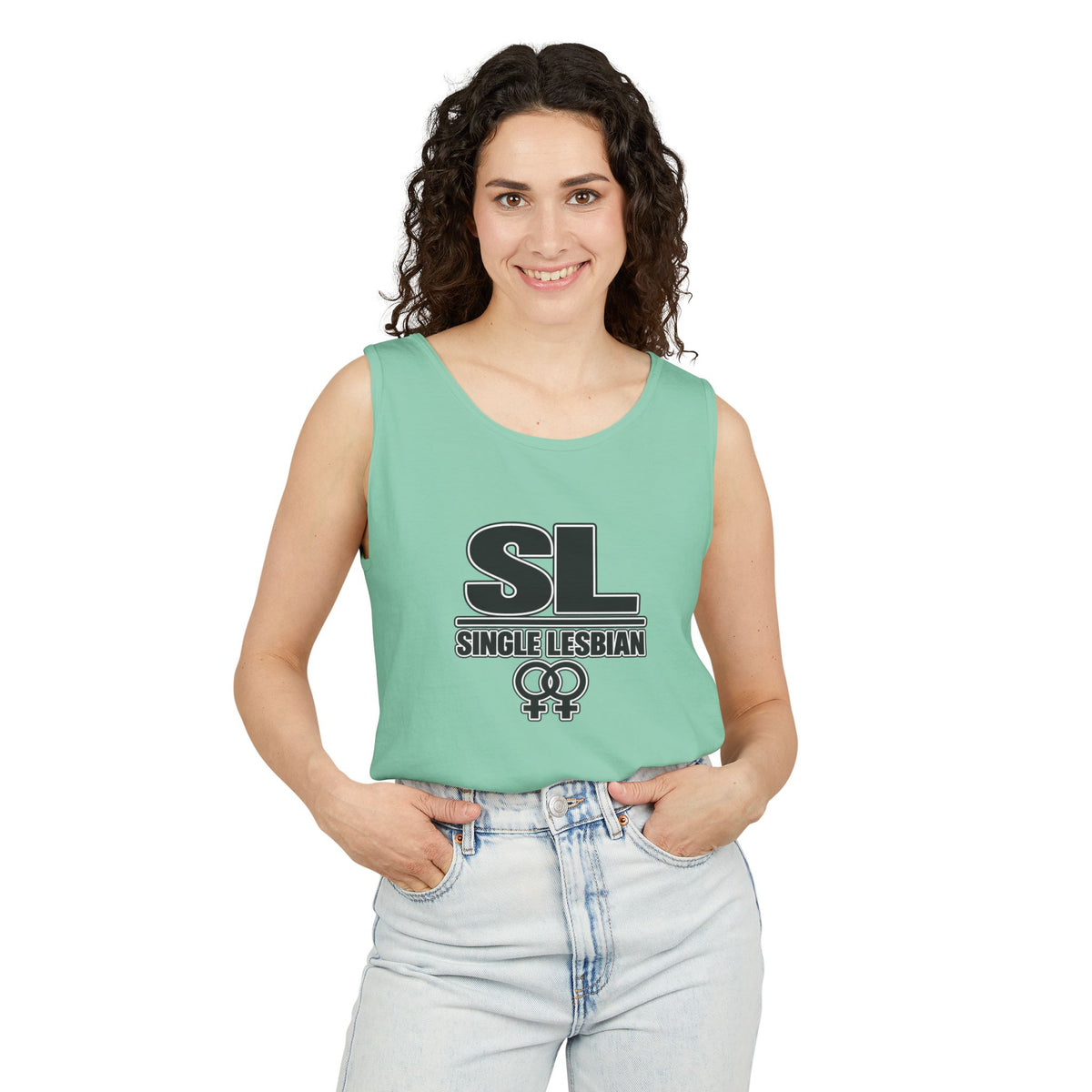 Single Lesbian Tank Top — SL Graphic Pride Tank