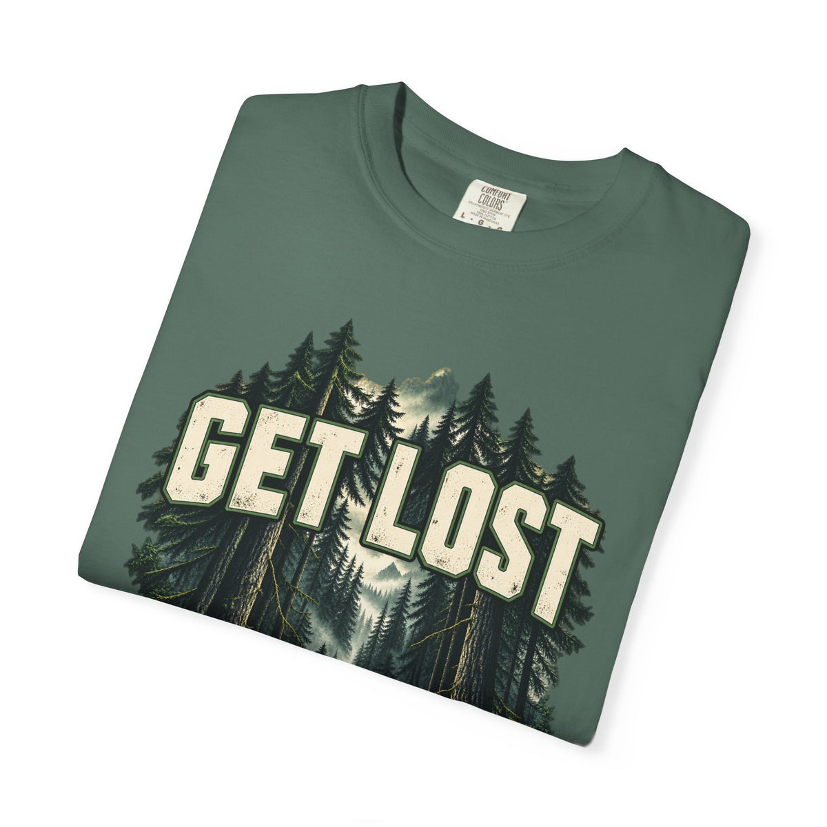 Get Lost Adventure T-Shirt — Forest Waterfall Graphic Tee