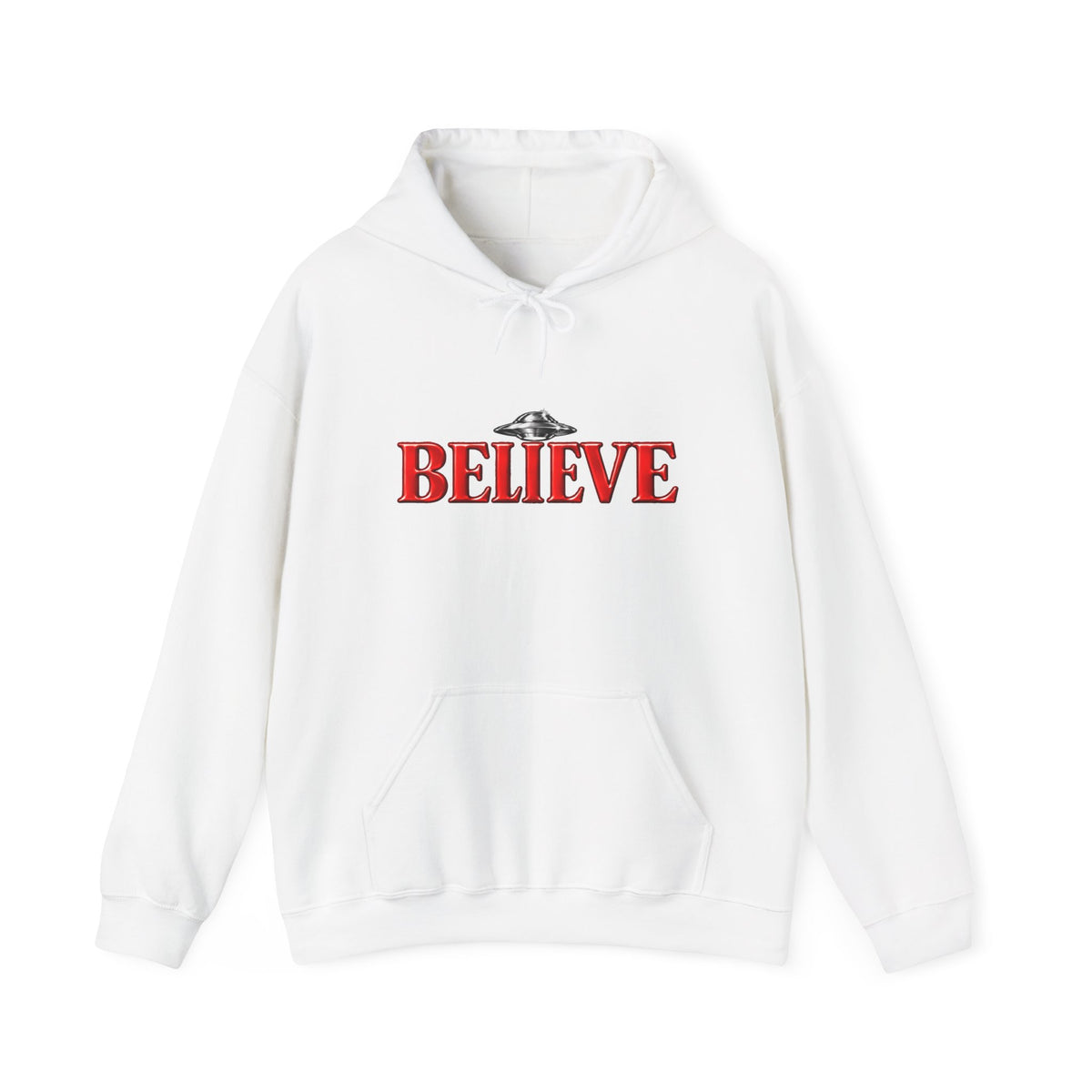 Believe UFO Hoodie — Bigfoot & Alien Retro Graphic Hooded Sweatshirt
