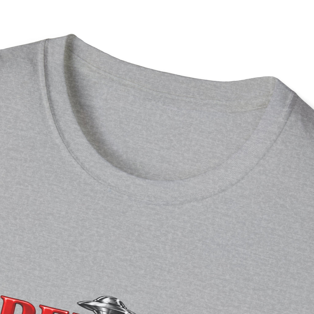 Believe UFO T-Shirt — Retro Red Text Alien Graphic Tee