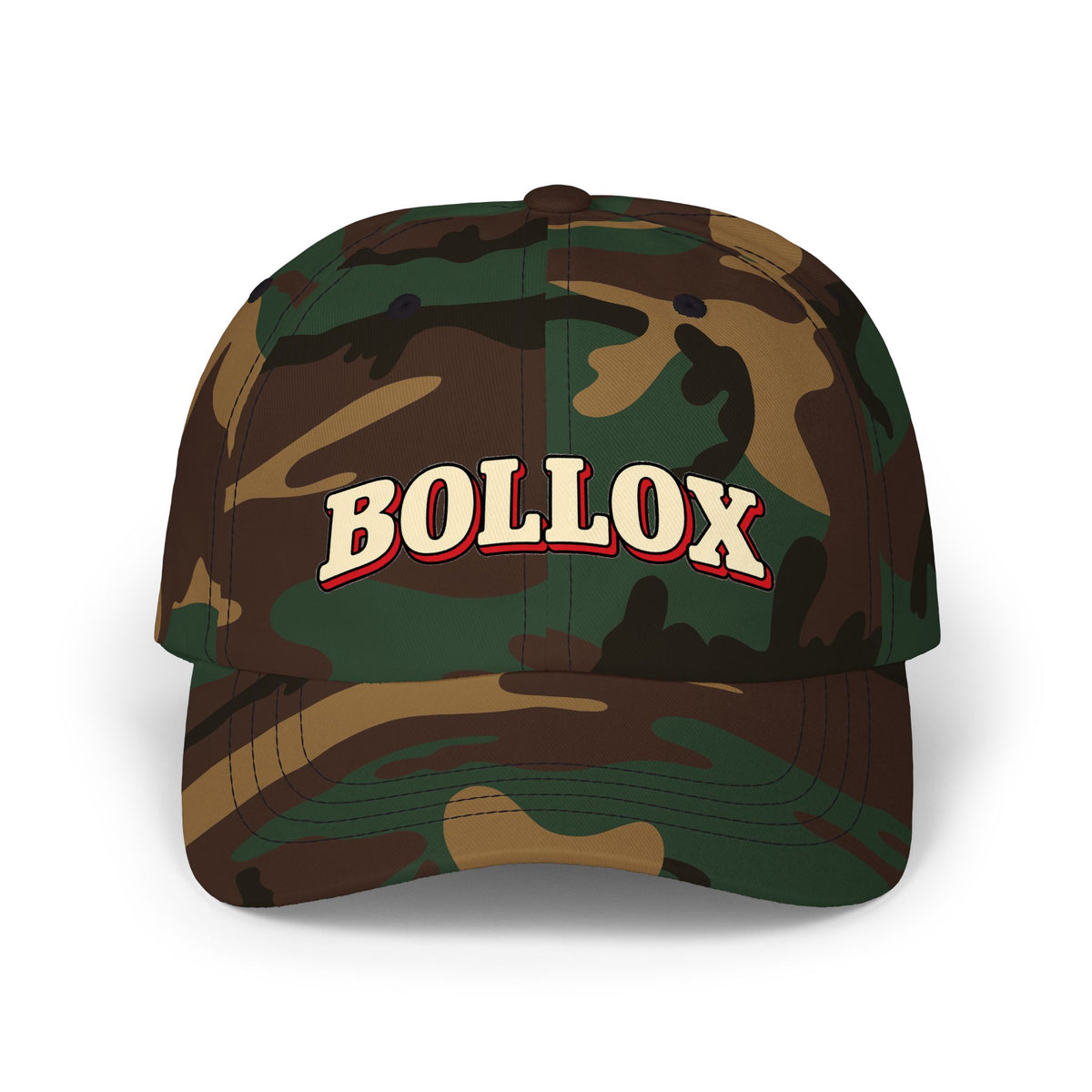 Bollox Dad Cap – Retro Embroidered Script Baseball Hat