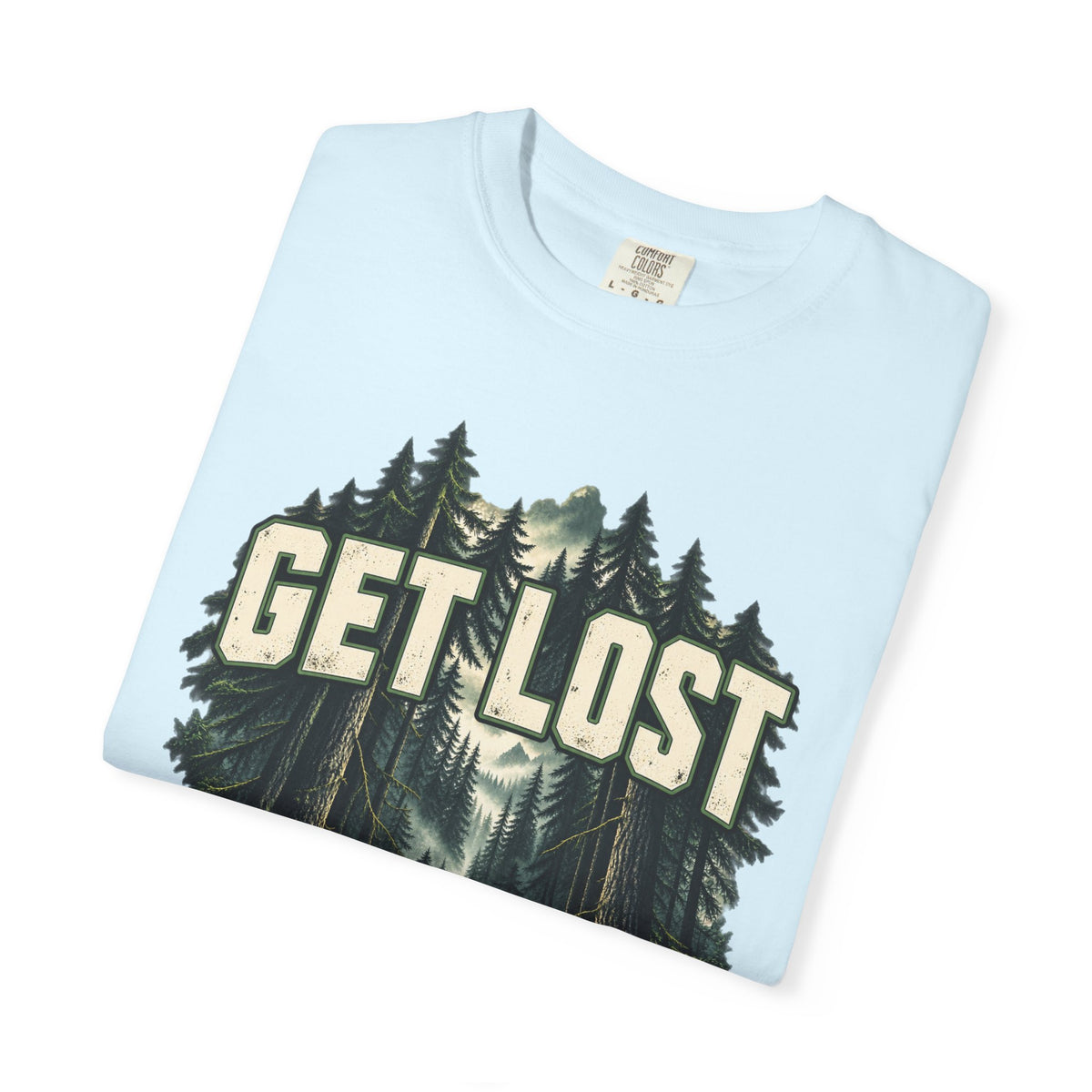 Get Lost Adventure T-Shirt — Forest Waterfall Graphic Tee