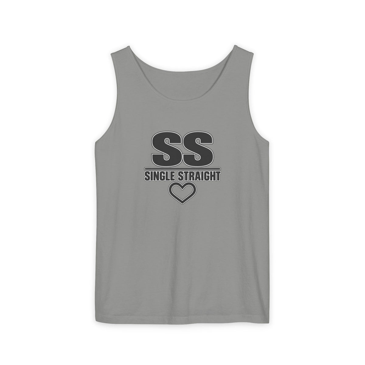 Single Straight Tank Top — 'SS' Graphic Casual Muscle Tee