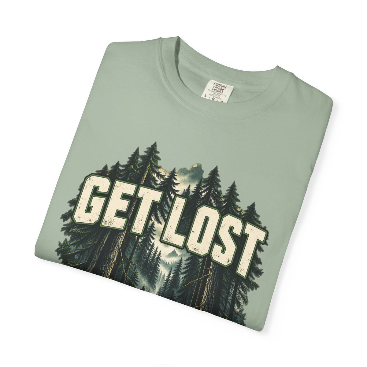 Get Lost Adventure T-Shirt — Forest Waterfall Graphic Tee