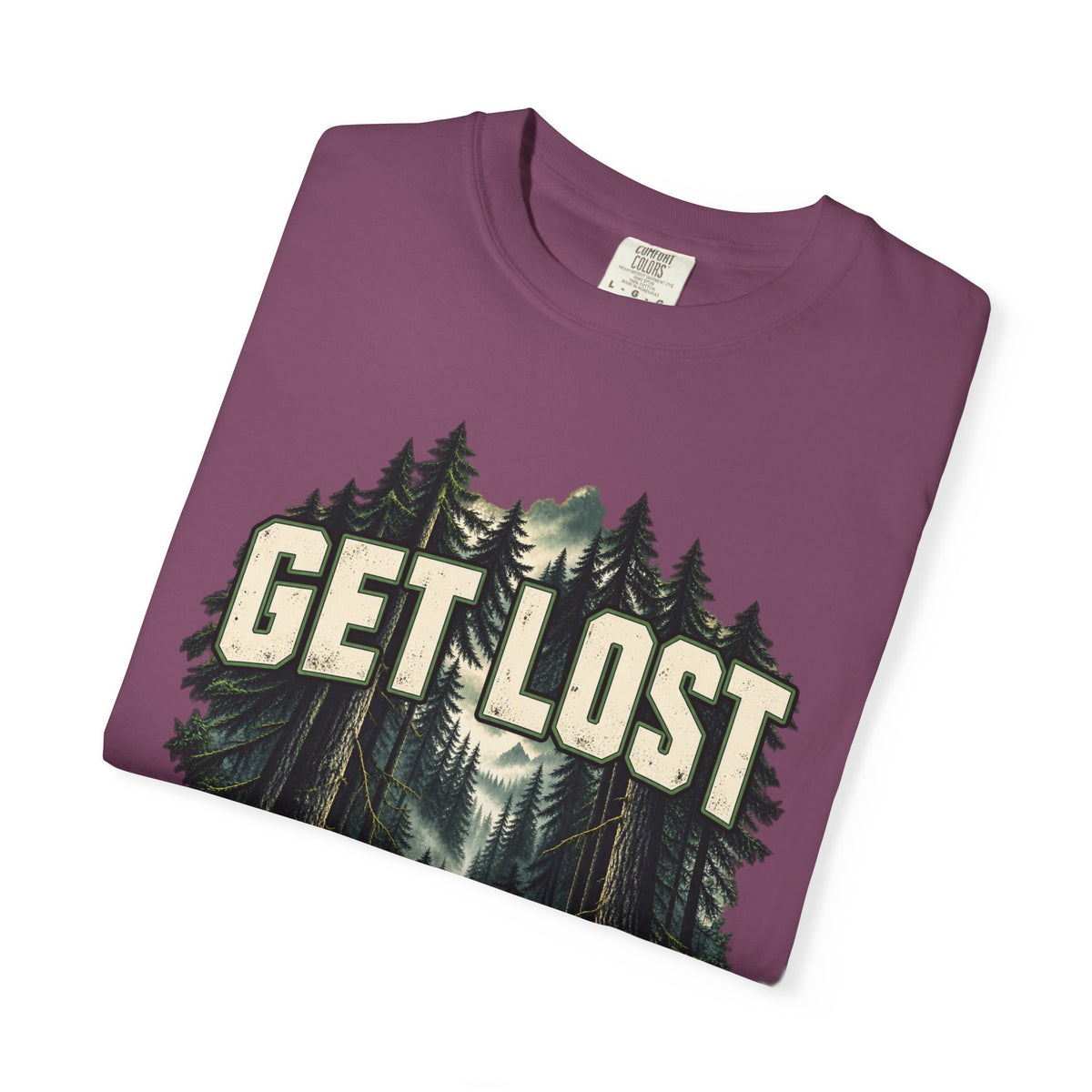 Get Lost Adventure T-Shirt — Forest Waterfall Graphic Tee