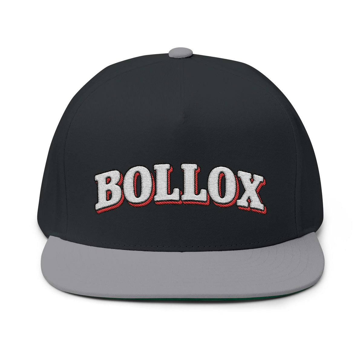 Bollox Embroidered Flat Bill Cap