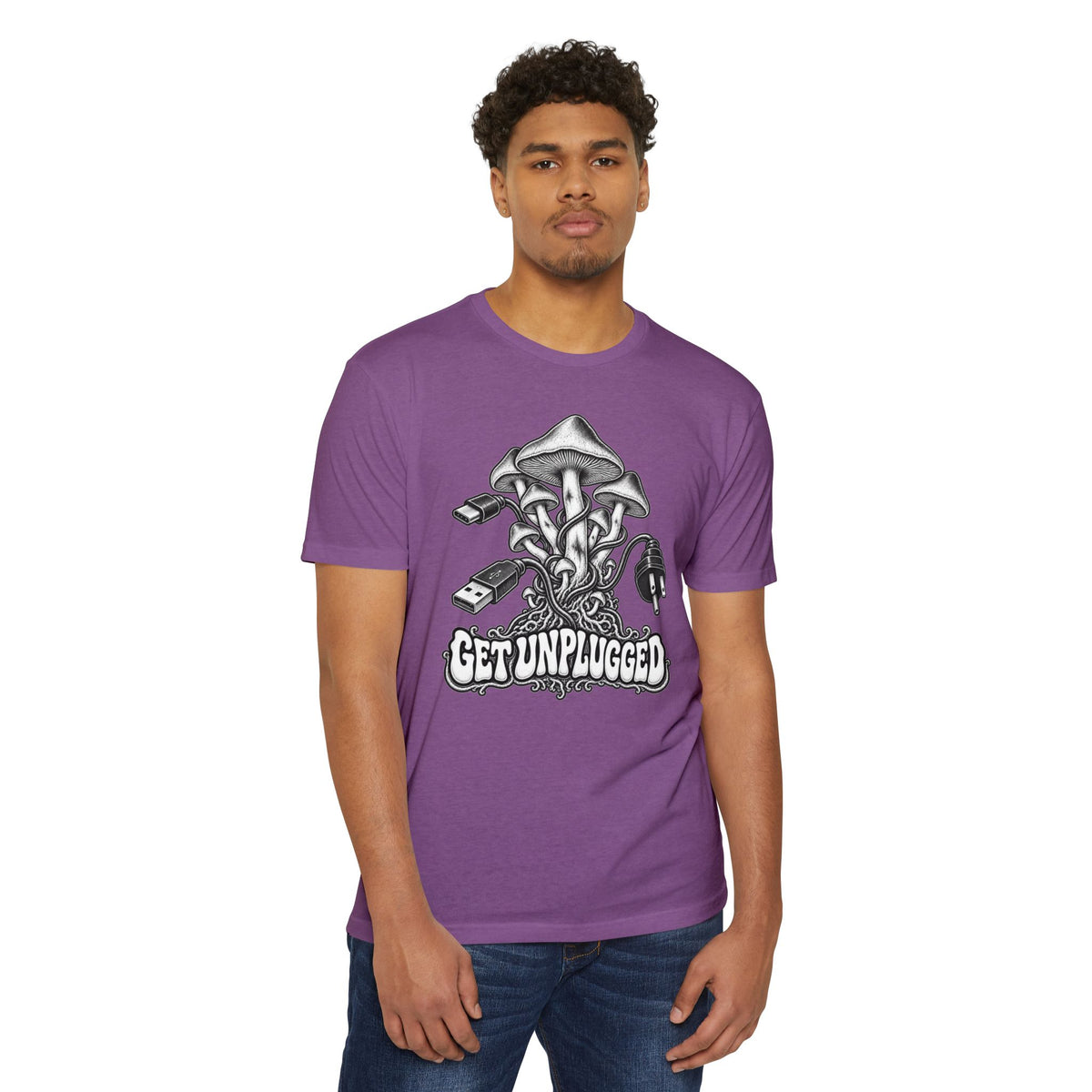 Get Unplugged Mushroom T‑Shirt