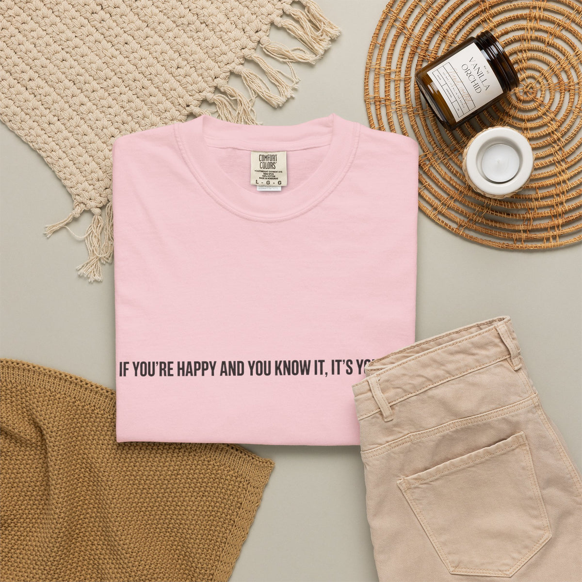 T-Shirt — "If You're Happy and You Know It, It's Your Meds" Minimalist Graphic Tee