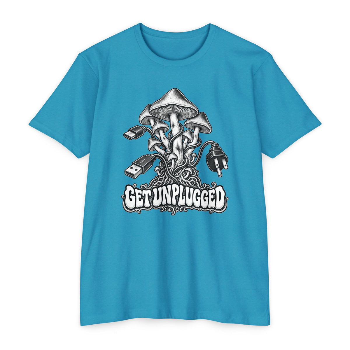 Get Unplugged Mushroom T‑Shirt