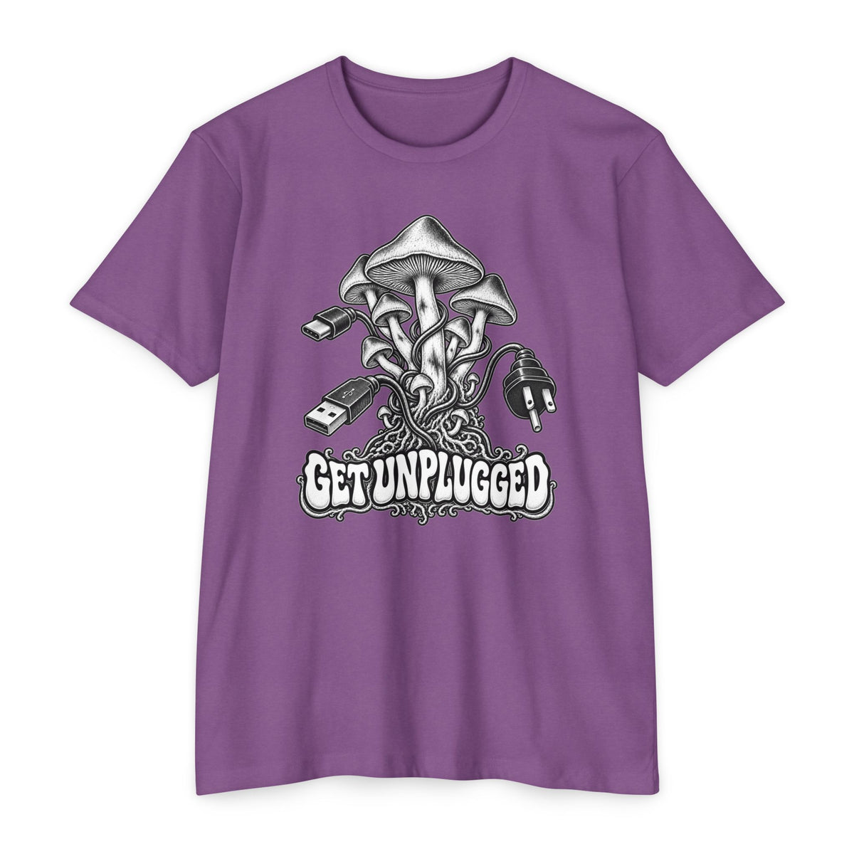 Get Unplugged Mushroom T‑Shirt